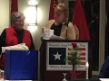 Mary Van Horn presenting gift