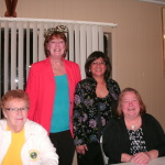 Carol Finger, State 1st Vice-Mary Steinbach, local president-Jean Lanske, local 1st Vice-Nancy Carrier, State Auxiliary President